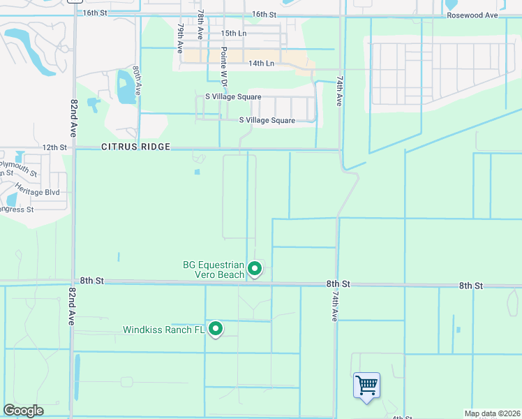 map of restaurants, bars, coffee shops, grocery stores, and more near 984 East Polo Grounds Drive in Vero Beach