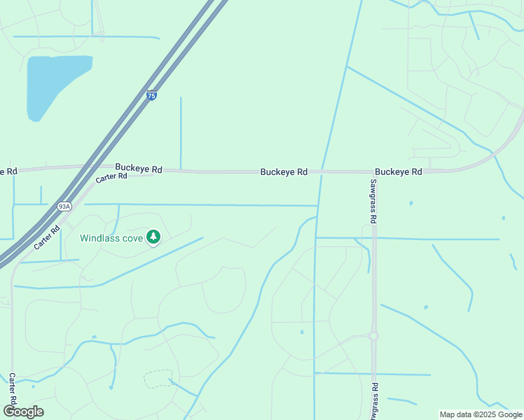 map of restaurants, bars, coffee shops, grocery stores, and more near Buckeye Road in Palmetto
