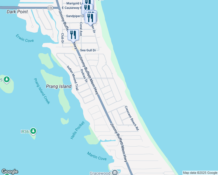 map of restaurants, bars, coffee shops, grocery stores, and more near 1131 Olde Doubloon Drive in Vero Beach