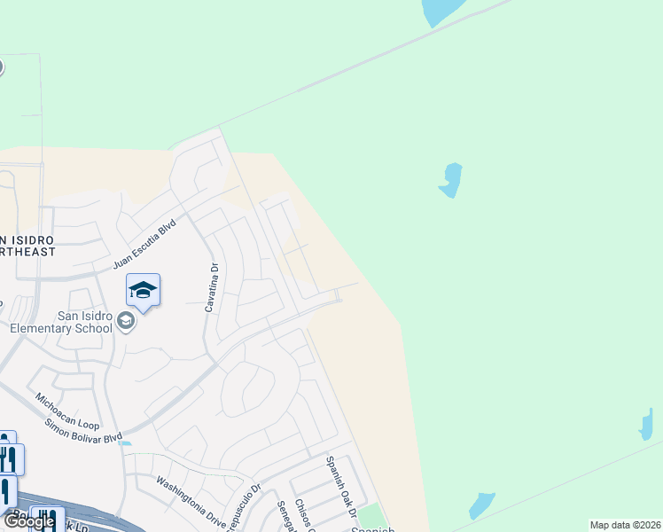 map of restaurants, bars, coffee shops, grocery stores, and more near Collado Drive in Laredo
