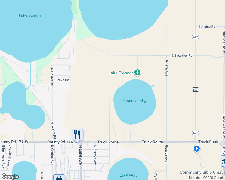 map of restaurants, bars, coffee shops, grocery stores, and more near 2426 Oak Park Avenue in Avon Park