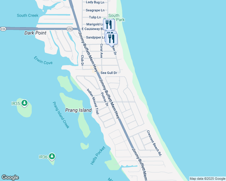 map of restaurants, bars, coffee shops, grocery stores, and more near 1260 Admirals Walk in Vero Beach