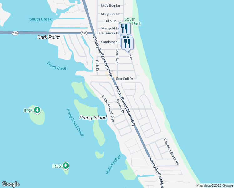 map of restaurants, bars, coffee shops, grocery stores, and more near 1365 Admirals Walk in Vero Beach