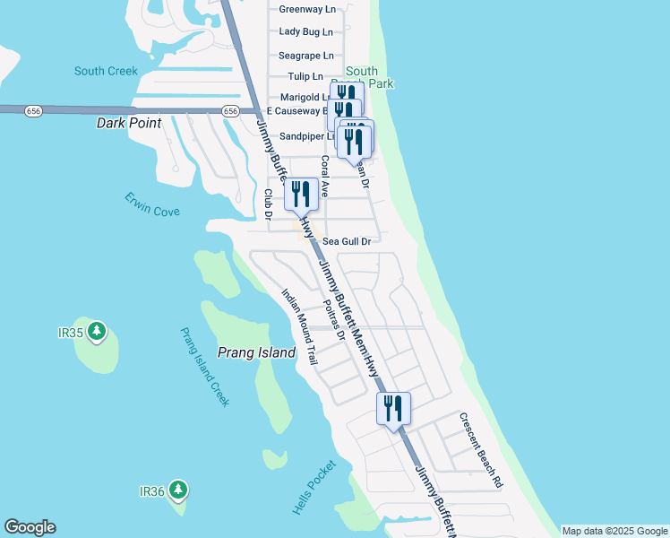 map of restaurants, bars, coffee shops, grocery stores, and more near 1365 Admirals Walk in Vero Beach
