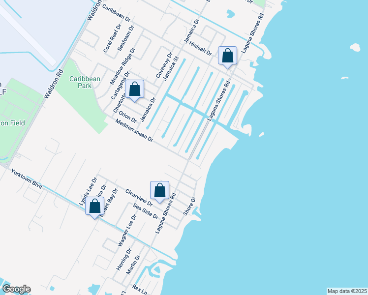 map of restaurants, bars, coffee shops, grocery stores, and more near 3429 Samoa Drive in Corpus Christi
