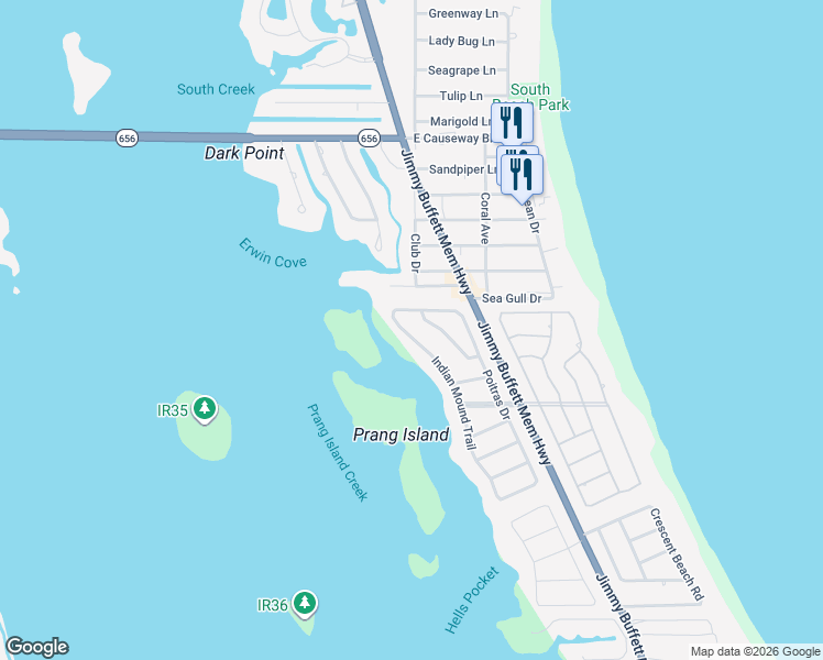 map of restaurants, bars, coffee shops, grocery stores, and more near 1350 Indian Mound Trail in Vero Beach