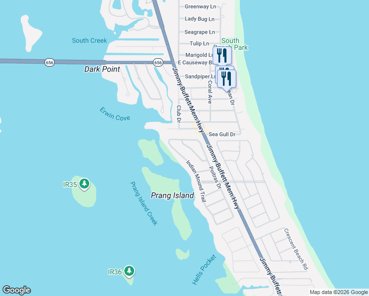 map of restaurants, bars, coffee shops, grocery stores, and more near 1350 Indian Mound Trail in Vero Beach