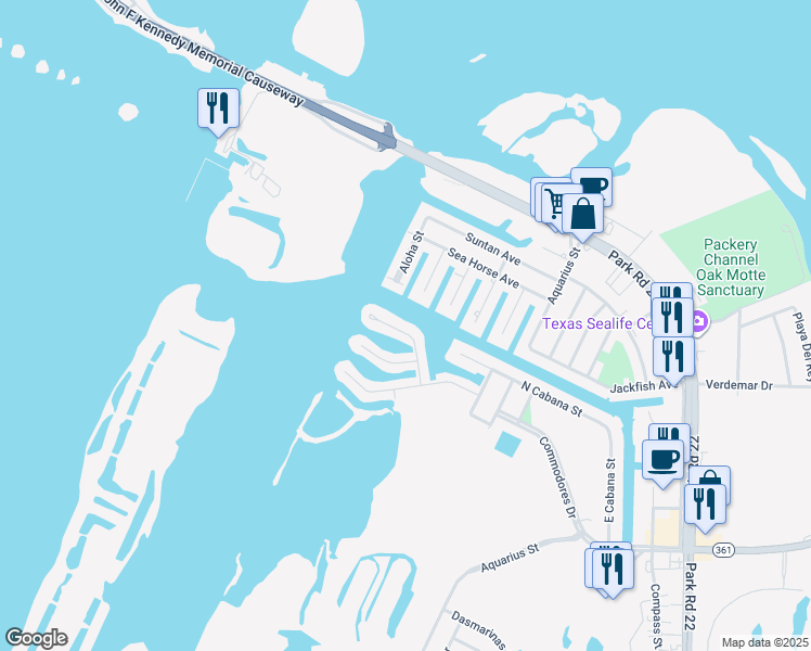 map of restaurants, bars, coffee shops, grocery stores, and more near 13750 A La Entrada Calle in Corpus Christi