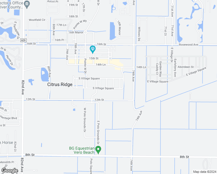 map of restaurants, bars, coffee shops, grocery stores, and more near 1270 Vintage Drive in Vero Beach