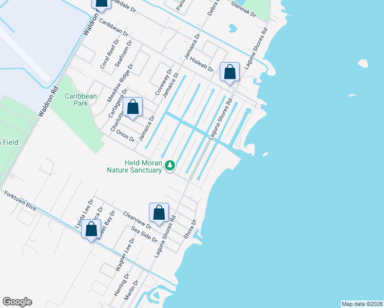 map of restaurants, bars, coffee shops, grocery stores, and more near 3338 Samoa Drive in Corpus Christi