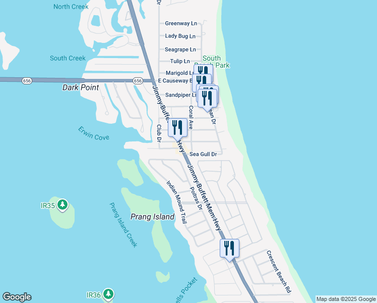 map of restaurants, bars, coffee shops, grocery stores, and more near 916 Turtle Cove Lane in Vero Beach