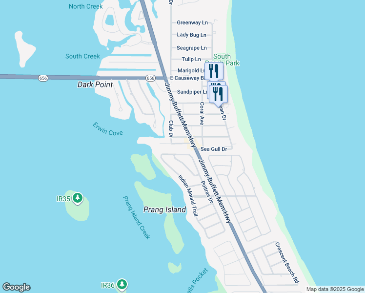 map of restaurants, bars, coffee shops, grocery stores, and more near 1401 Florida A1A in Vero Beach
