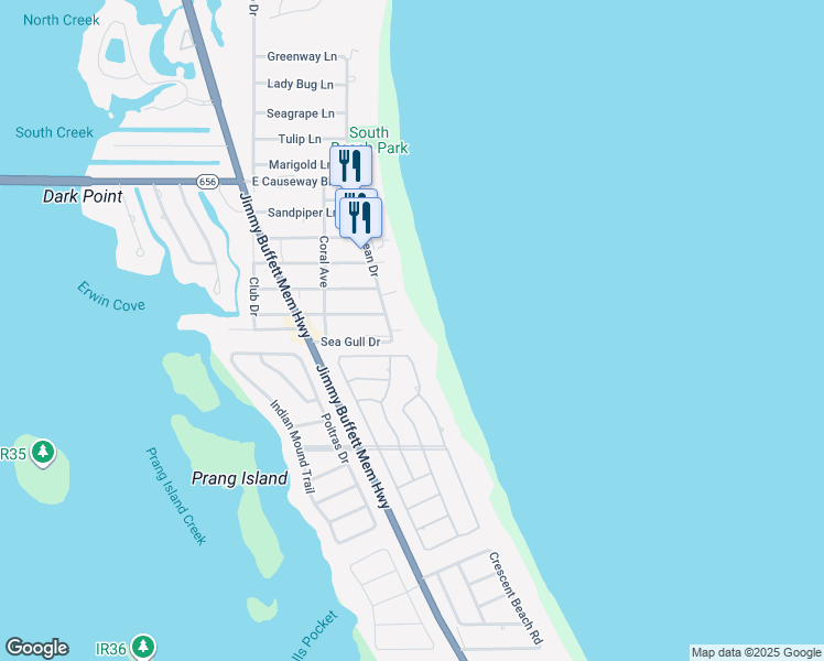 map of restaurants, bars, coffee shops, grocery stores, and more near 1440 Ocean Drive in Vero Beach