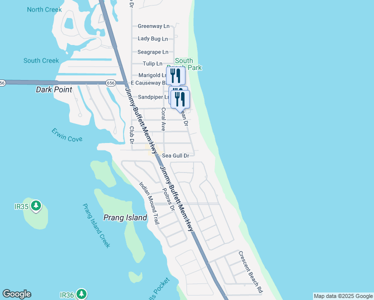 map of restaurants, bars, coffee shops, grocery stores, and more near 1441 Ocean Drive in Vero Beach