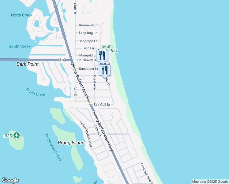 map of restaurants, bars, coffee shops, grocery stores, and more near 1480 Ocean Drive in Vero Beach