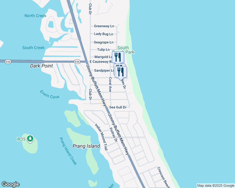 map of restaurants, bars, coffee shops, grocery stores, and more near 975 Pirate Cove Lane in Vero Beach
