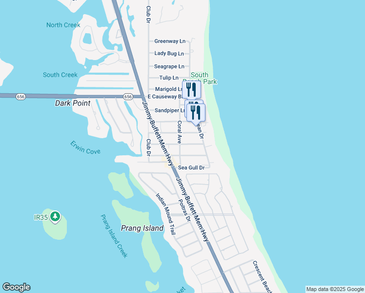 map of restaurants, bars, coffee shops, grocery stores, and more near 1428 Coral Avenue in Vero Beach