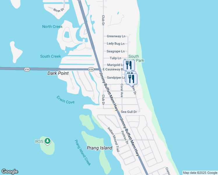 map of restaurants, bars, coffee shops, grocery stores, and more near 908 Jasmine Lane in Vero Beach