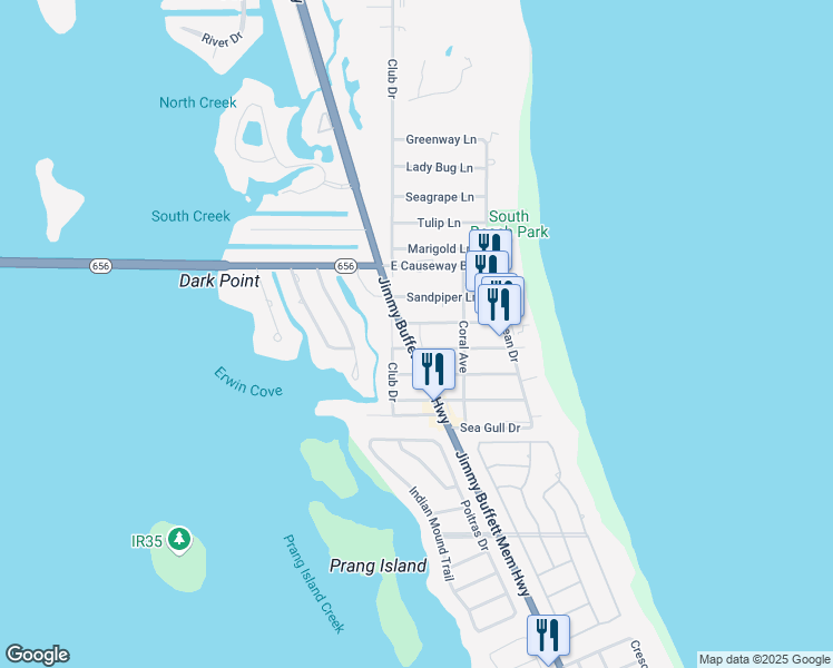 map of restaurants, bars, coffee shops, grocery stores, and more near 908 Jasmine Lane in Vero Beach