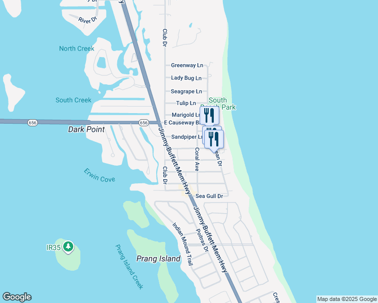 map of restaurants, bars, coffee shops, grocery stores, and more near 908 Jasmine Lane in Vero Beach