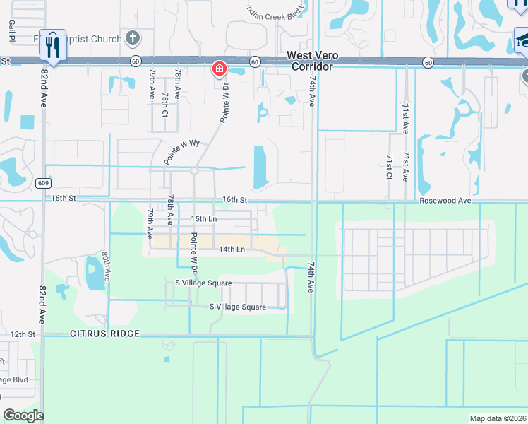 map of restaurants, bars, coffee shops, grocery stores, and more near 7520 Masters Lane in Vero Beach