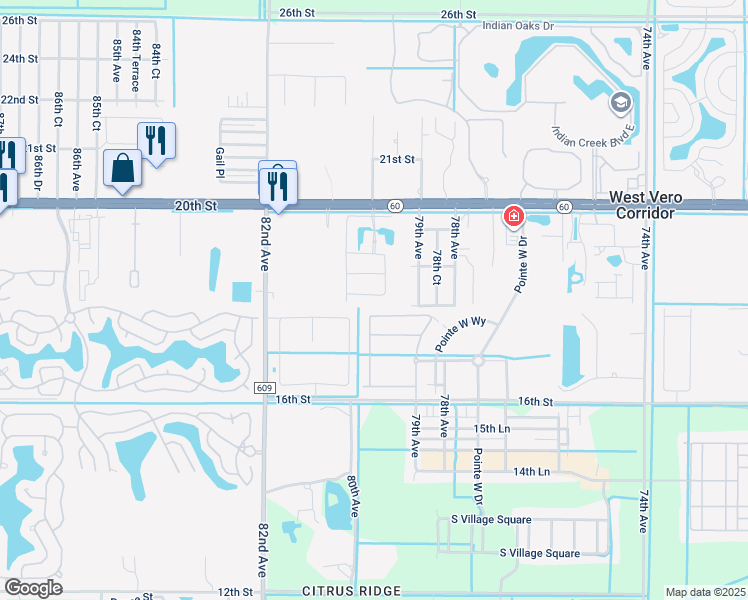 map of restaurants, bars, coffee shops, grocery stores, and more near 7941 Cabot Tower Place in Vero Beach