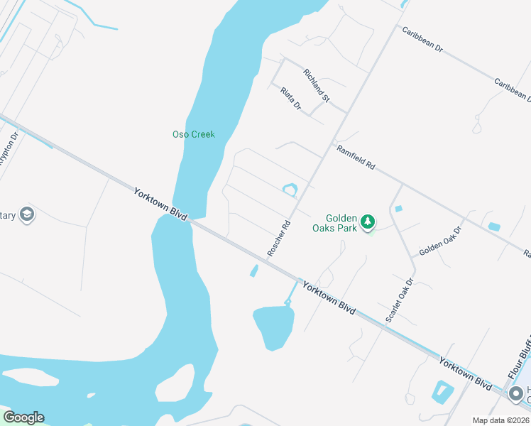 map of restaurants, bars, coffee shops, grocery stores, and more near 2110 Shadi St in Corpus Christi