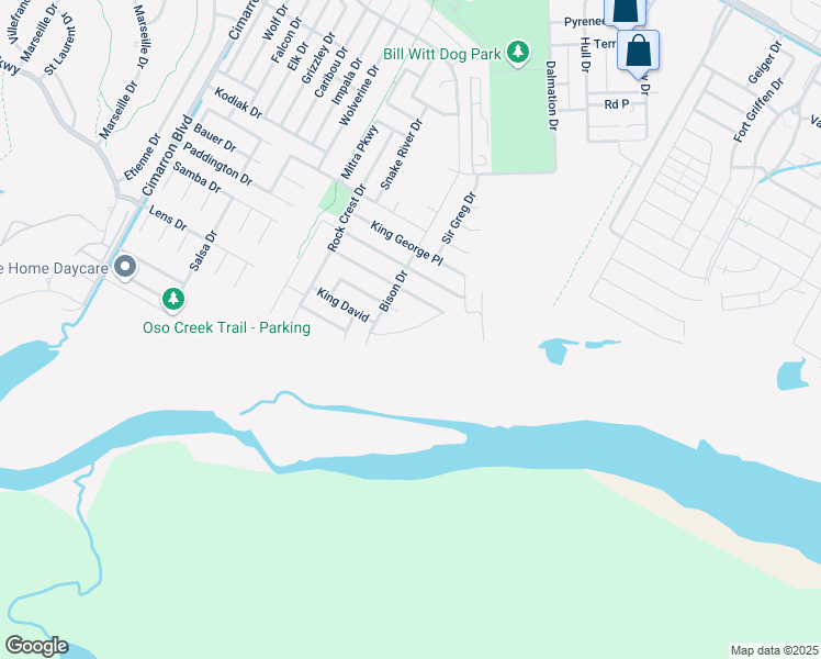 map of restaurants, bars, coffee shops, grocery stores, and more near Merlin Place in Corpus Christi