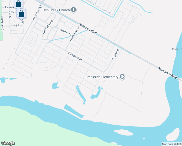 map of restaurants, bars, coffee shops, grocery stores, and more near 7814 Iron Man Drive in Corpus Christi