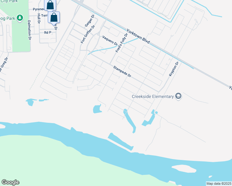 map of restaurants, bars, coffee shops, grocery stores, and more near Peterson in Corpus Christi