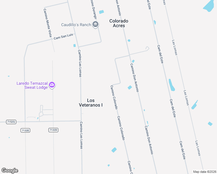 map of restaurants, bars, coffee shops, grocery stores, and more near Unnamed Road in Laredo