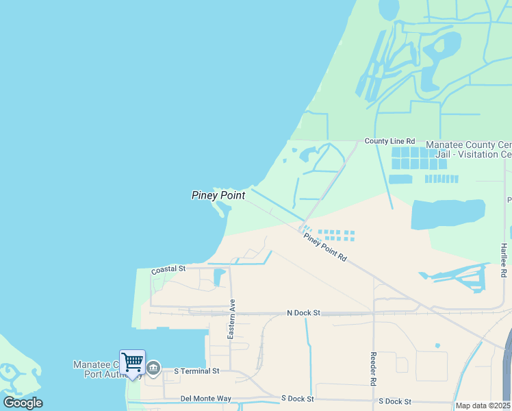 map of restaurants, bars, coffee shops, grocery stores, and more near 822 Piney Point Road in Palmetto