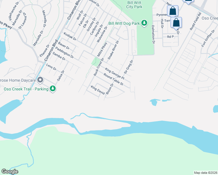 map of restaurants, bars, coffee shops, grocery stores, and more near 6845 Sir Moses in Corpus Christi