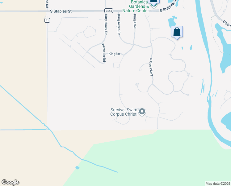 map of restaurants, bars, coffee shops, grocery stores, and more near 6010 King Trail in Corpus Christi