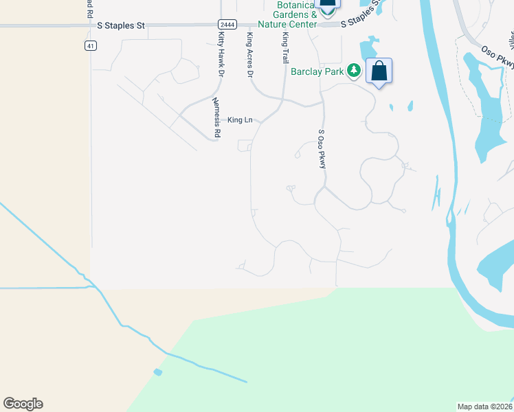 map of restaurants, bars, coffee shops, grocery stores, and more near 6010 King Trail in Corpus Christi