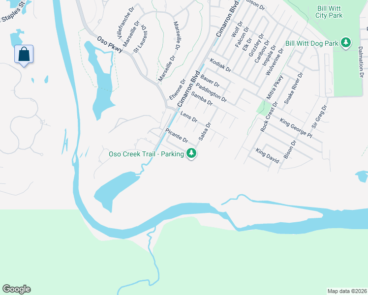 map of restaurants, bars, coffee shops, grocery stores, and more near 6530 Macarena Drive in Corpus Christi