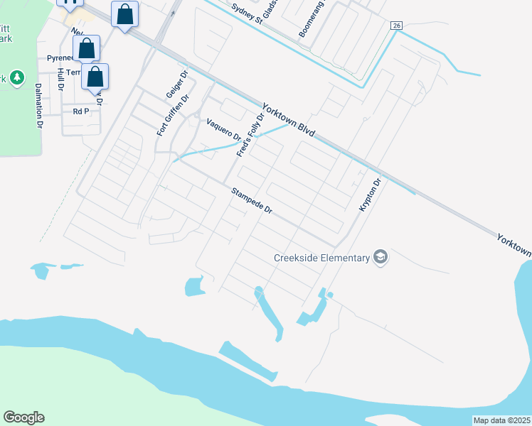 map of restaurants, bars, coffee shops, grocery stores, and more near 7713 Stampede Drive in Corpus Christi