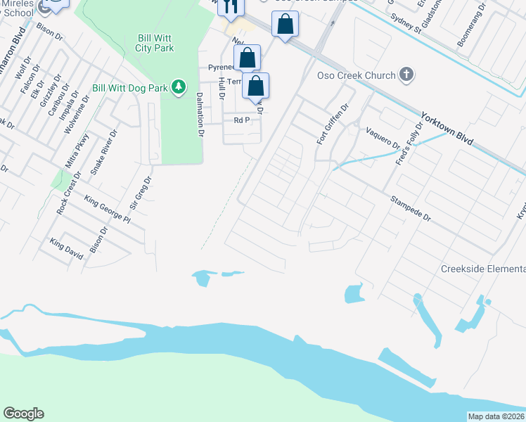 map of restaurants, bars, coffee shops, grocery stores, and more near 7225 Repcon Drive in Corpus Christi