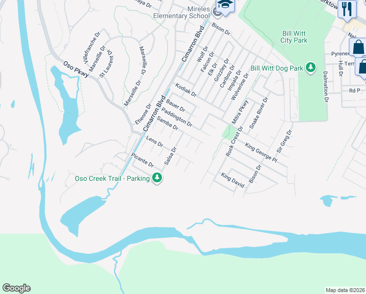 map of restaurants, bars, coffee shops, grocery stores, and more near 8213 Salsa Drive in Corpus Christi