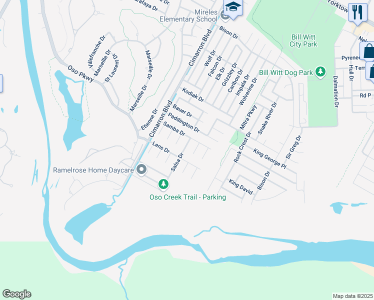 map of restaurants, bars, coffee shops, grocery stores, and more near 8213 Salsa Drive in Corpus Christi