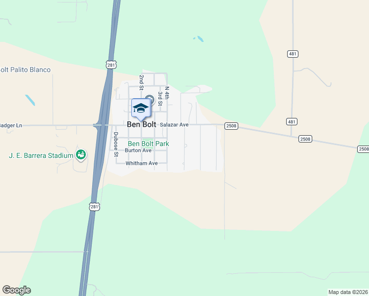 map of restaurants, bars, coffee shops, grocery stores, and more near 162 Zaragosa Street in Alice