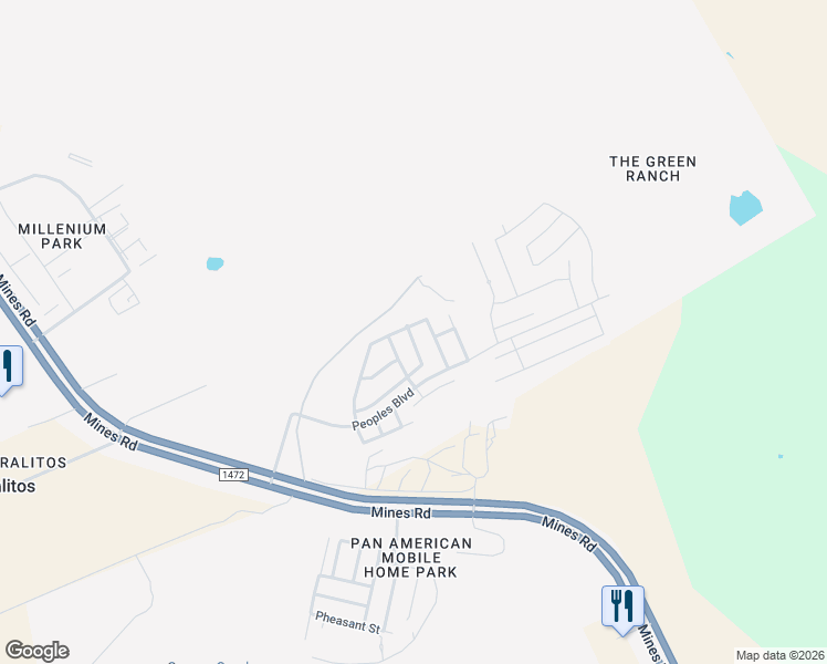 map of restaurants, bars, coffee shops, grocery stores, and more near 1819 Aransas Pass Drive in Laredo