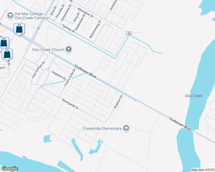 map of restaurants, bars, coffee shops, grocery stores, and more near 7868 County Road 24 in Corpus Christi