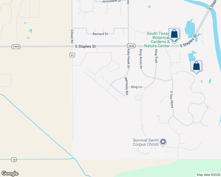 map of restaurants, bars, coffee shops, grocery stores, and more near 8849 Marauder Drive in Corpus Christi