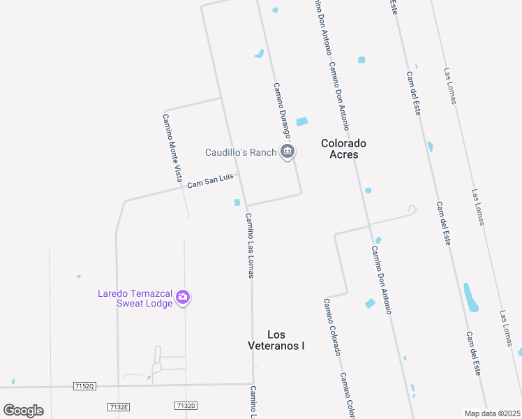 map of restaurants, bars, coffee shops, grocery stores, and more near Unnamed Road in Laredo