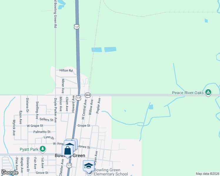 map of restaurants, bars, coffee shops, grocery stores, and more near 427 East County Line Road in Bowling Green
