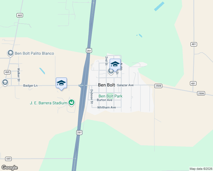 map of restaurants, bars, coffee shops, grocery stores, and more near in Ben Bolt