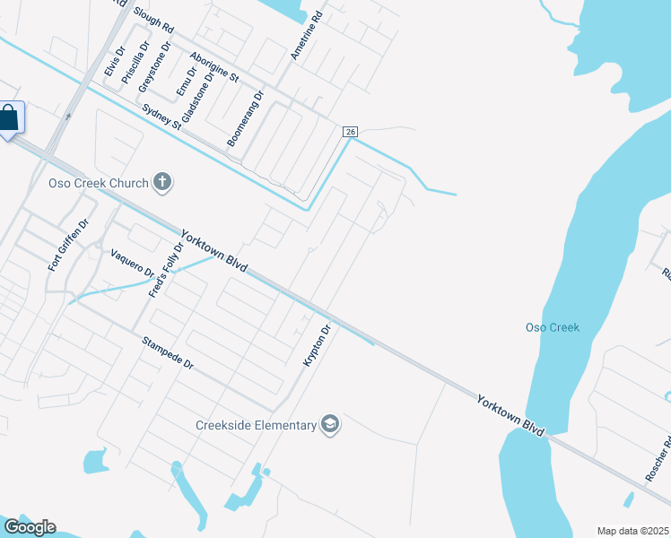 map of restaurants, bars, coffee shops, grocery stores, and more near 4026 Azali Drive in Corpus Christi