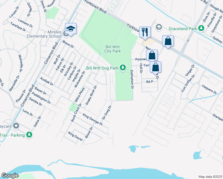 map of restaurants, bars, coffee shops, grocery stores, and more near 6802 Safety Steel Drive in Corpus Christi