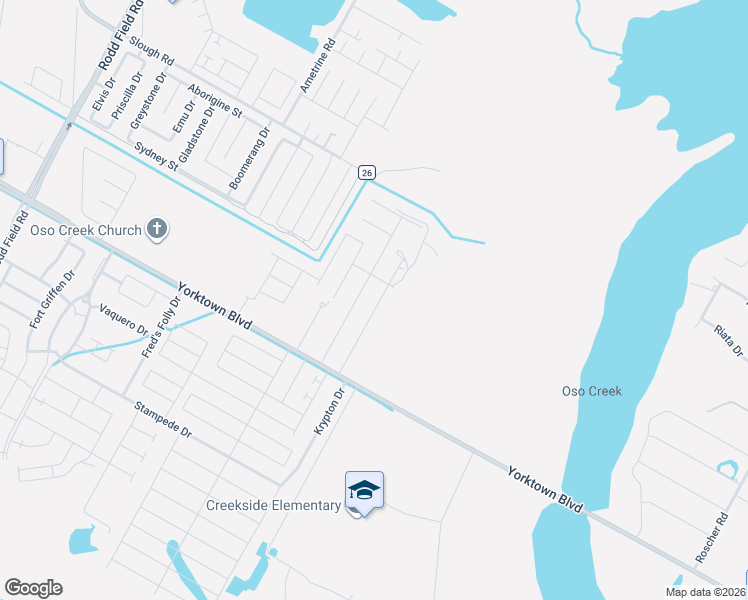 map of restaurants, bars, coffee shops, grocery stores, and more near 4026 Azali Drive in Corpus Christi